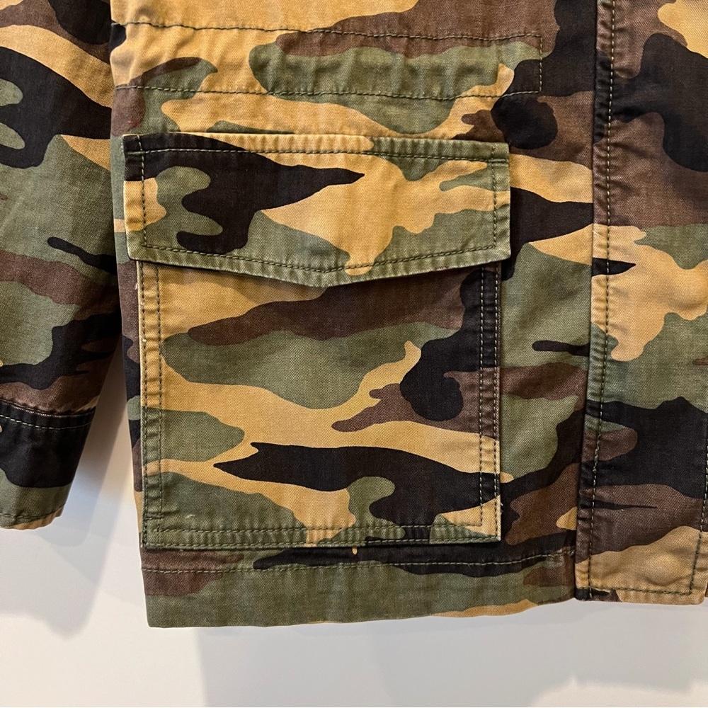 Madewell Dispatch Camo Jacket Faded Birch Green Snap Button Military Coat S - Picture 6 of 10